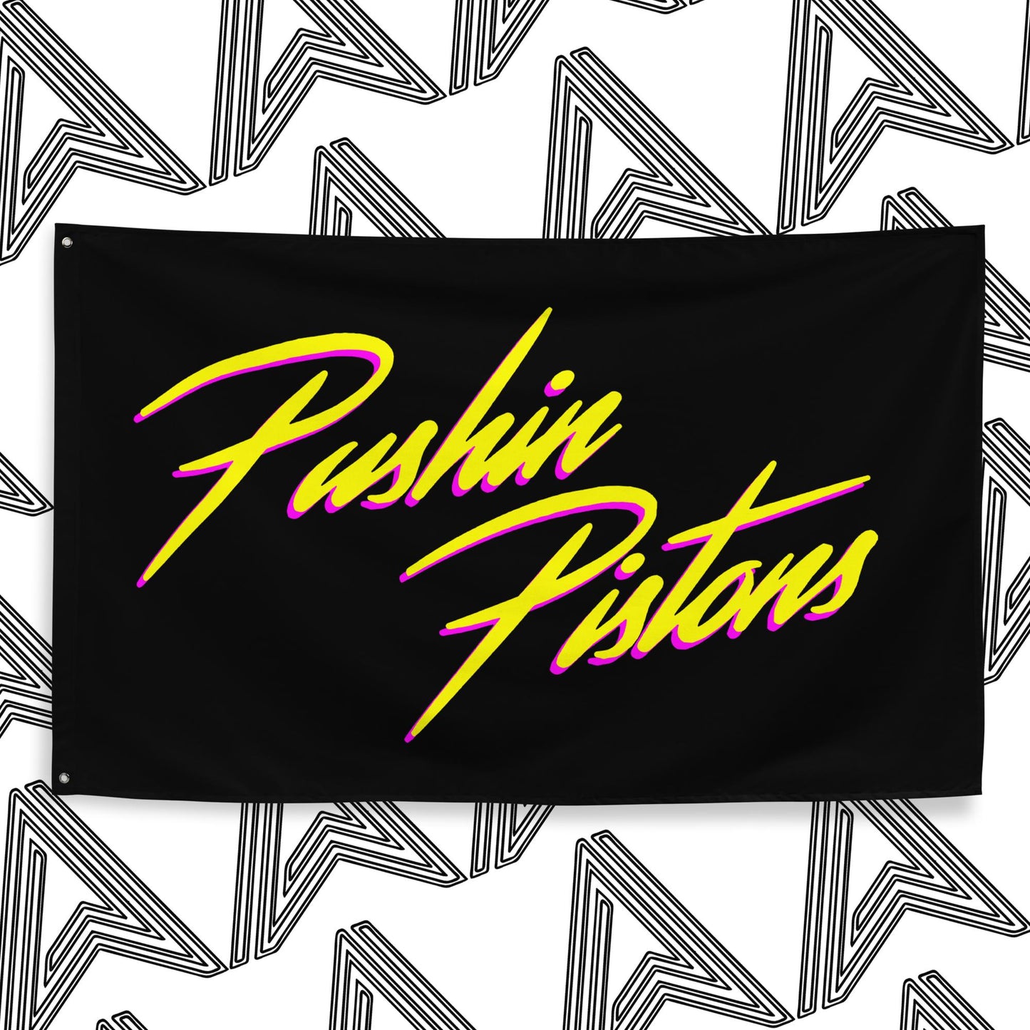 "Pushin Pistons Retro" Flag