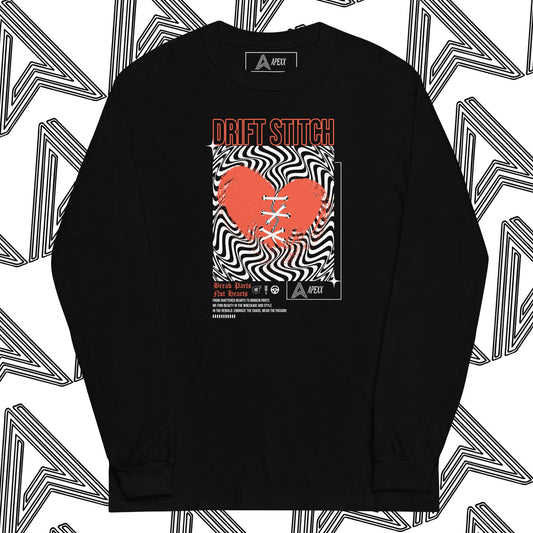 "Drift Stitch" Long Sleeve Shirt - Black