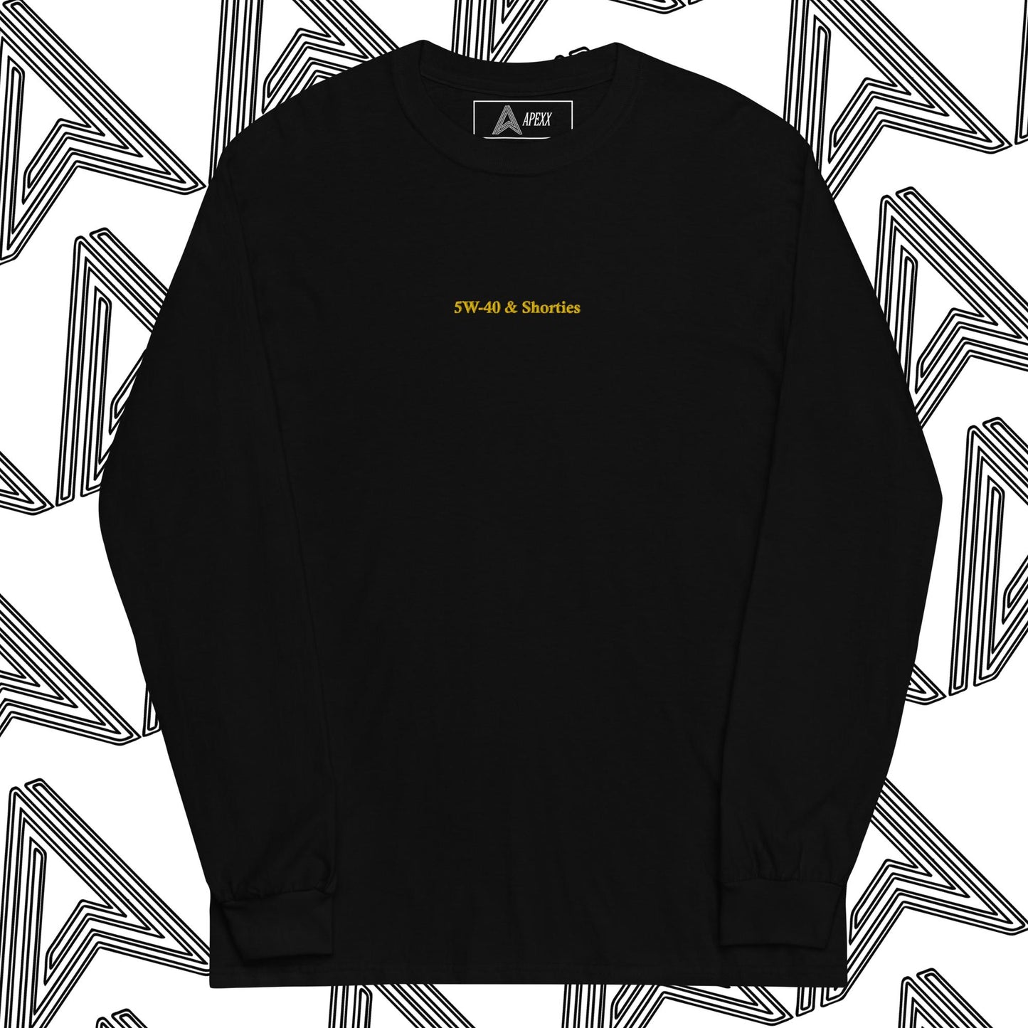 "5W-40 & Shorties" Embroidered Long Sleeve Shirt