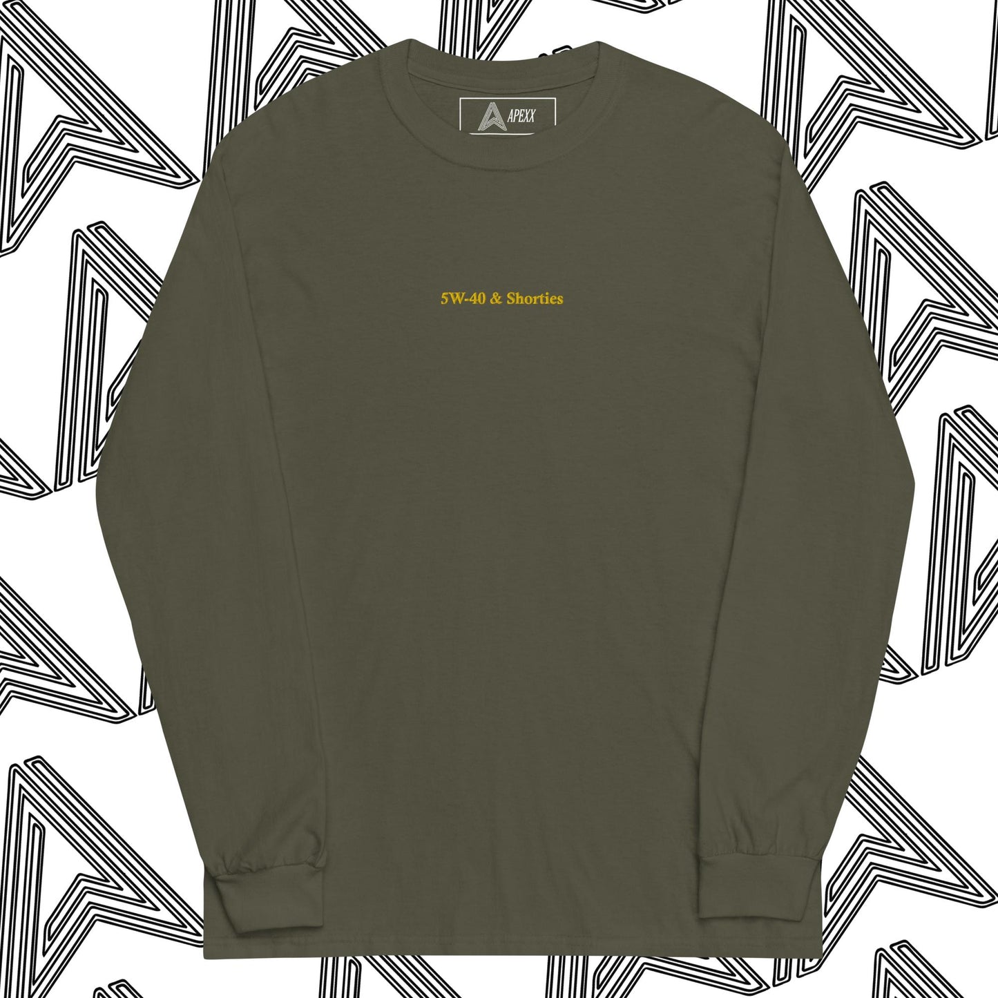 "5W-40 & Shorties" Embroidered Long Sleeve Shirt