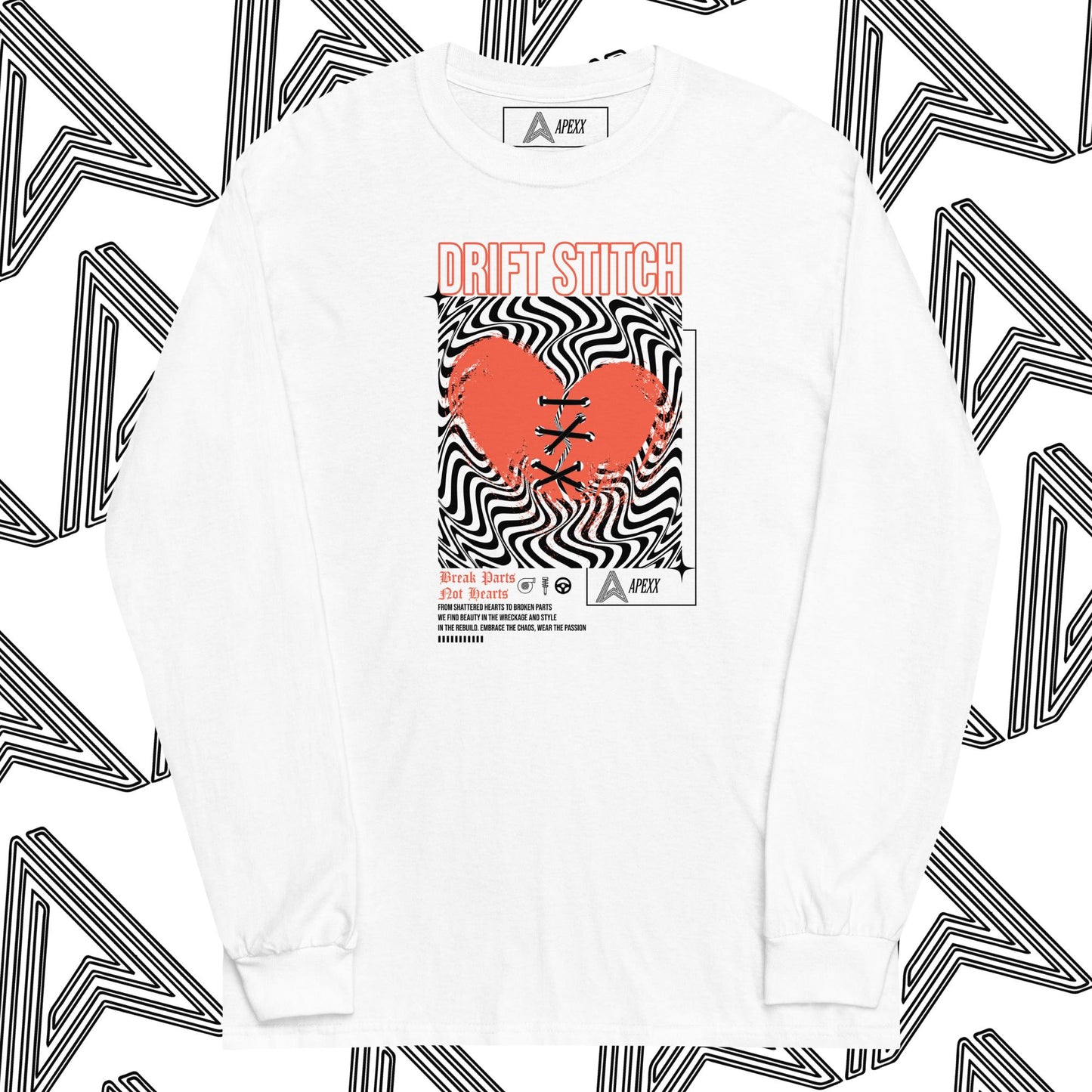 "Drift Stitch" Long Sleeve Shirt - White