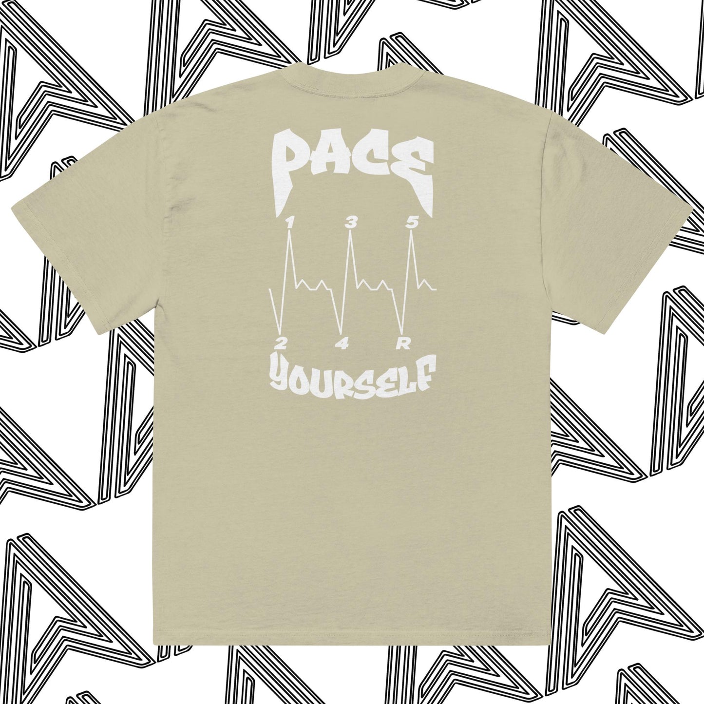 "Pace Yourself" Oversized Faded T-Shirt